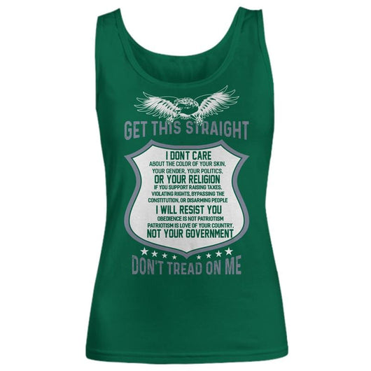 Straight Patriotic Ladies Tank Top Shirt Sale