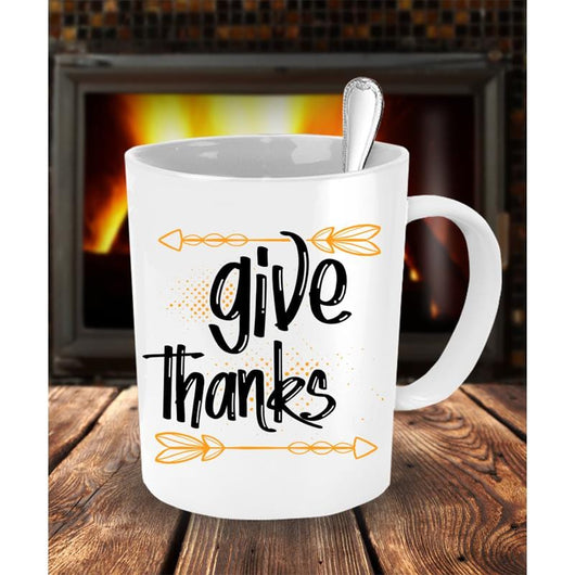 Give Thanks Thanksgiving Holiday Coffee Mug, mugs - Daily Offers And Steals
