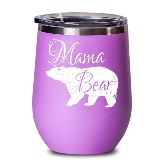 Cute Mama Bear Wine Tumbler Cup Gift, tumblers - Daily Offers And Steals