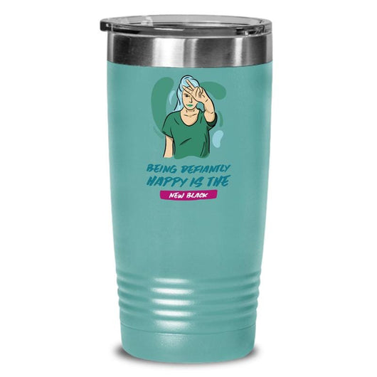 Being Defiantly Happy Insulated Tumbler Mug, tumblers - Daily Offers And Steals