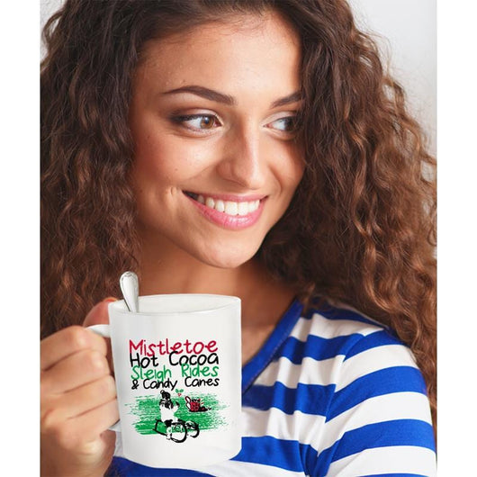 Mistletoe Sleigh Rides Christmas Holiday Mug, mugs - Daily Offers And Steals