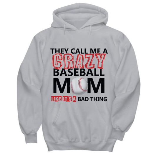 Crazy Baseball Mom Pullover Hoodie, Shirts and Tops - Daily Offers And Steals