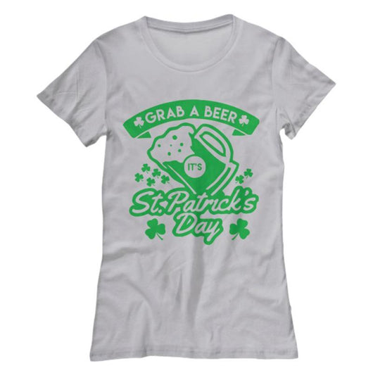 Grab A Beer St Patrick's Women's Casual Shirt, Shirts And Tops - Daily Offers And Steals