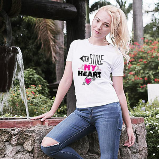 He Stole My Heart Valentines Day Womens Shirt Sale, Shirts And Tops - Daily Offers And Steals