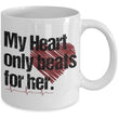 My Heart Beats For Her Valentines Day Mug For Him, mugs - Daily Offers And Steals