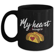 Heart Belongs To Tacos Valentines Day Mug Gift, mugs - Daily Offers And Steals