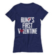 Bumps First Valentine Ladies Shirt For Mom, Shirts and Tops - Daily Offers And Steals