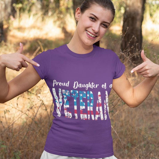 Proud Daughter Of A Veteran Shirt Gift, Shirts and Tops - Daily Offers And Steals