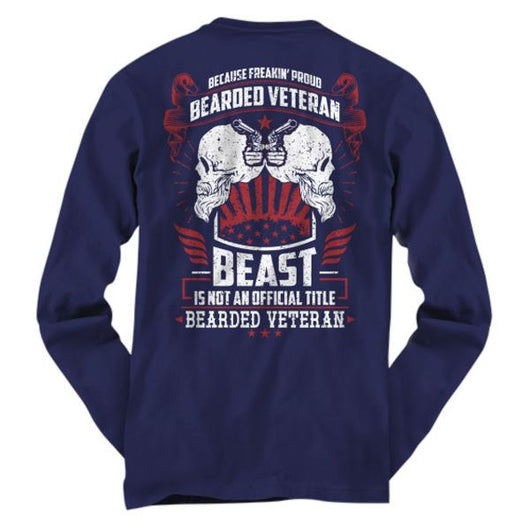 Proud Bearded Veteran Long Sleeve Shirt, Shirts And Tops - Daily Offers And Steals