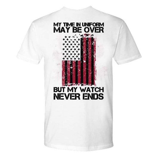 My Watch Never Ends Men's Veteran T-Shirt Gift, Shirts and Tops - Daily Offers And Steals