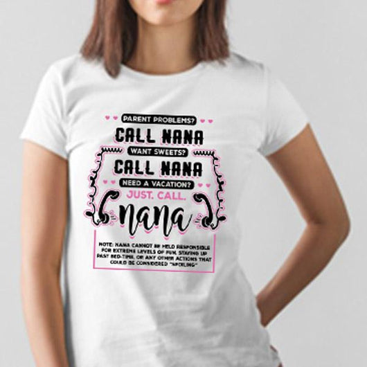 Proud Call Me Nana Women's T Shirt Design, Shirts And Tops - Daily Offers And Steals