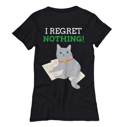 No Regrets Women's Christmas Holiday T-Shirt, Shirts and Tops - Daily Offers And Steals