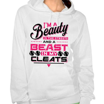 Beauty In Cleats Women's Pullover Hoodie, Shirts and Tops - Daily Offers And Steals