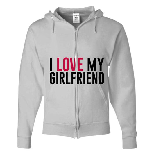 I Love My Girlfriend Mens Zip Up Hoodie, Shirts and Tops - Daily Offers And Steals