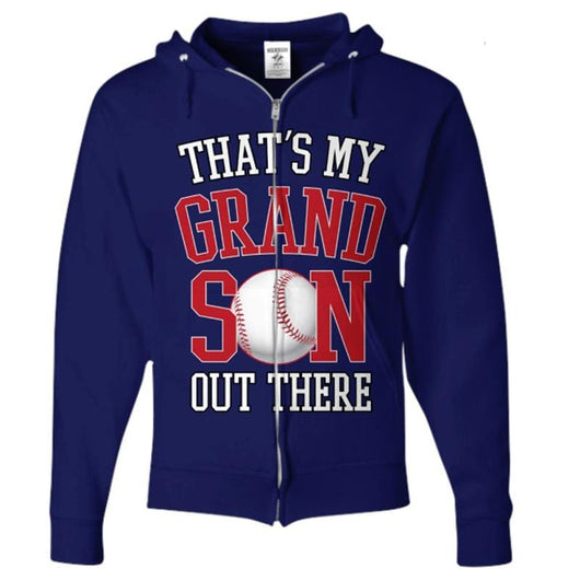 Baseball Grandson Zip Up Hoodie, Shirts and Tops - Daily Offers And Steals